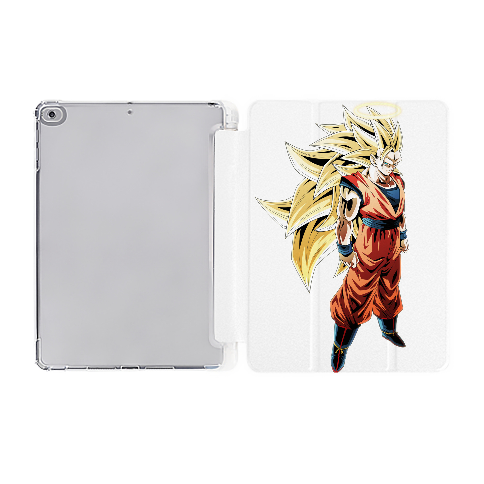 （画像用） ドラゴンボール 孫悟空（そん ごくう）Son Goku カカロット DRAGON BALL Kakarotto IPad ケース ペン収納付き 三つ折りスタンド PUレザー×シリコン 対応機種9.5/10.5/10.9インチ